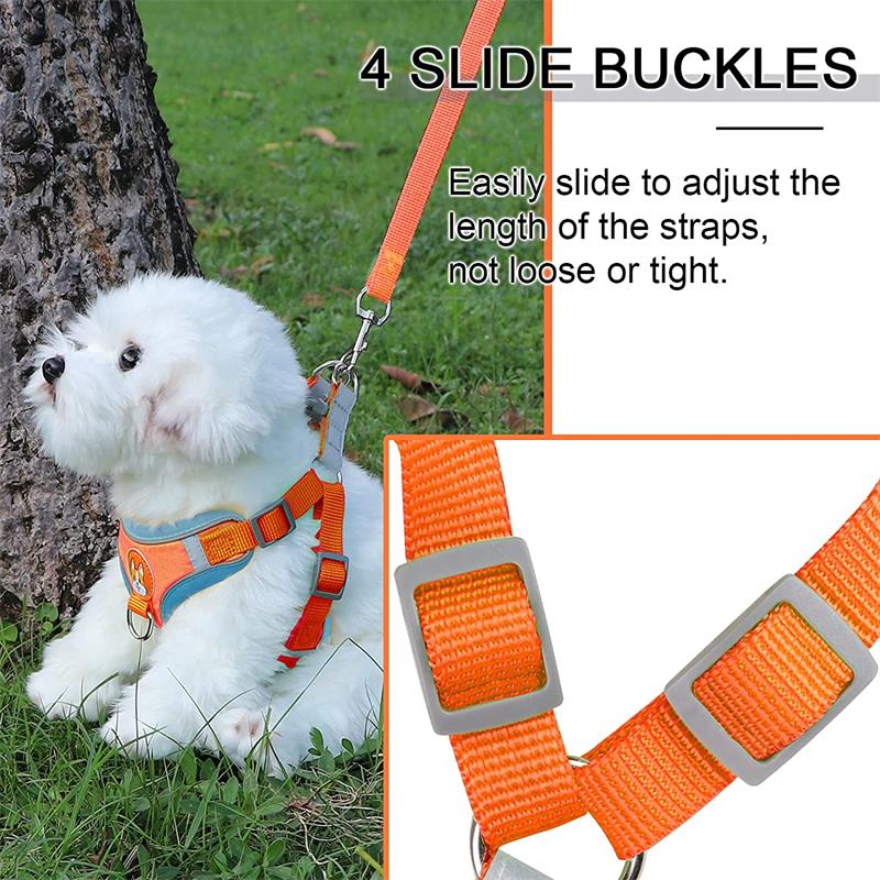 reflective pet dog harness leash set
